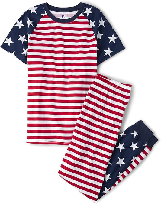 Baby girl family matching 4th of July pajamas
