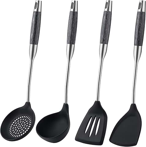 Silicone Wok Utensil Set, 4 Pieces