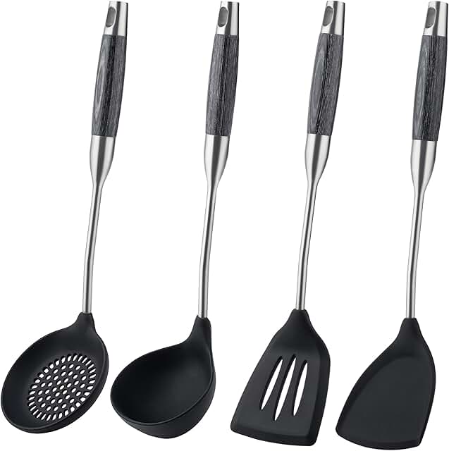 Silicone Wok Utensil Set, 4 Pieces