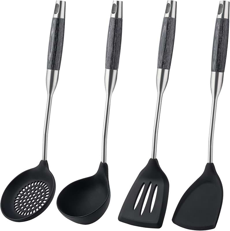 Silicone Wok Utensil Set, 4 Pieces