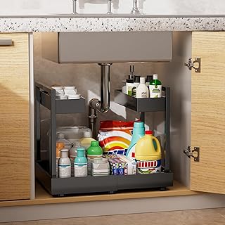 Adjustable Under Sink Organizer with Pull-Out Drawers