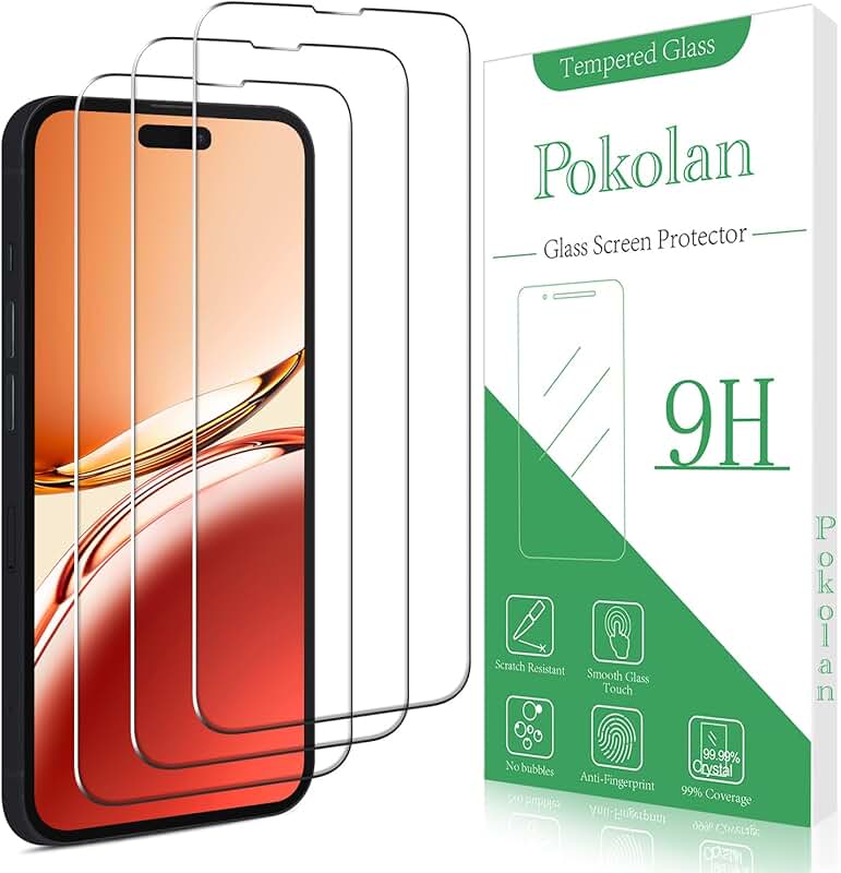 3-Pack Tempered Glass Screen Protectors for iPhone 14 Pro
