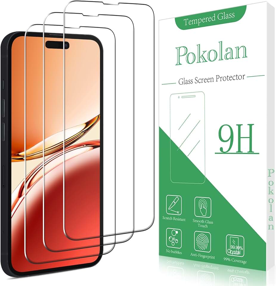 3-Pack Tempered Glass Screen Protectors for iPhone 14 Pro