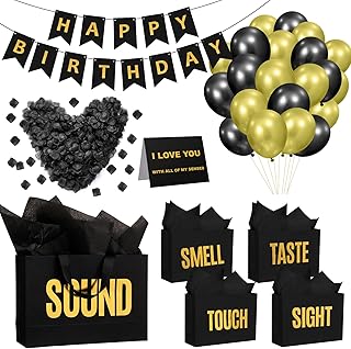Five Senses Birthday Gift Bags and Decorations