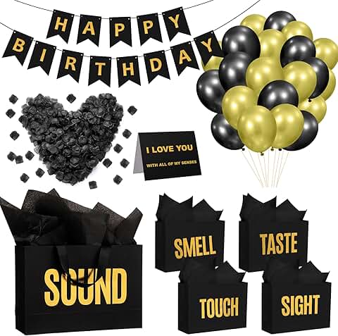 Five Senses Birthday Gift Bags and Decorations