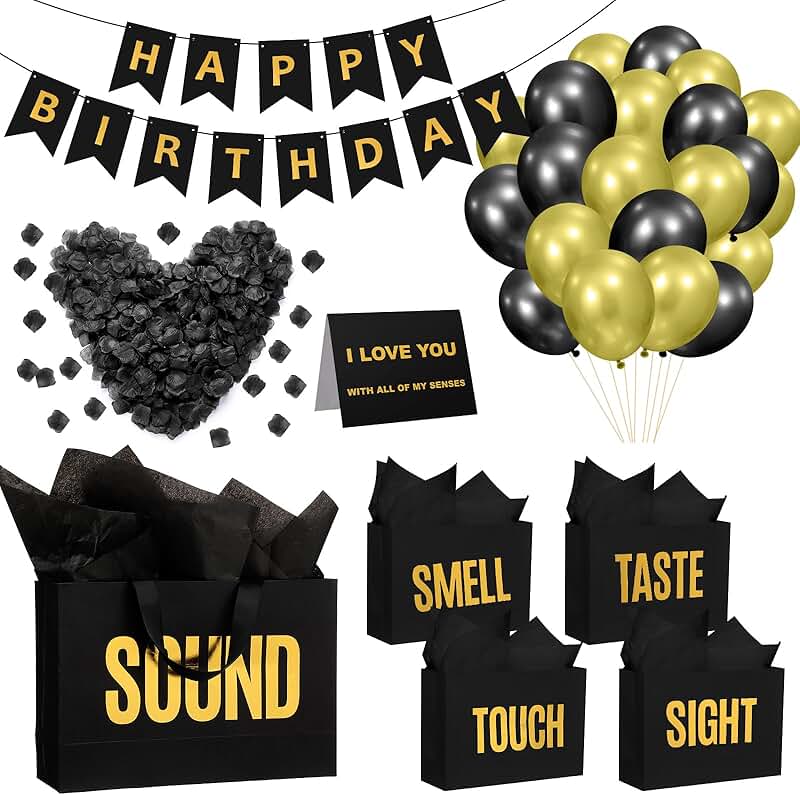 Five Senses Birthday Gift Bags and Decorations