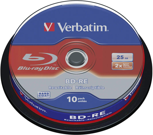 BD-RE 25GB 2X, 10-pack spindle