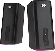 Stereo Desktop Speakers with 20W, Touch Control, RGB Lighting