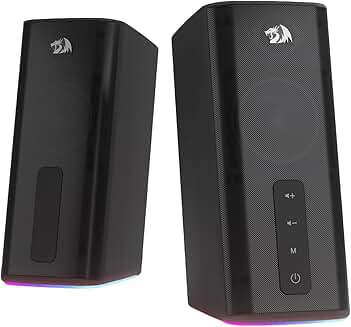 Stereo Desktop Speakers with 20W, Touch Control, RGB Lighting