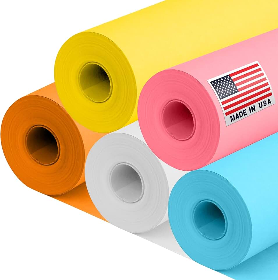 Beach-themed colored kraft paper set, 12x1200 inches