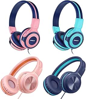 Wired Headphones for Kids and Teens, 4 Pack