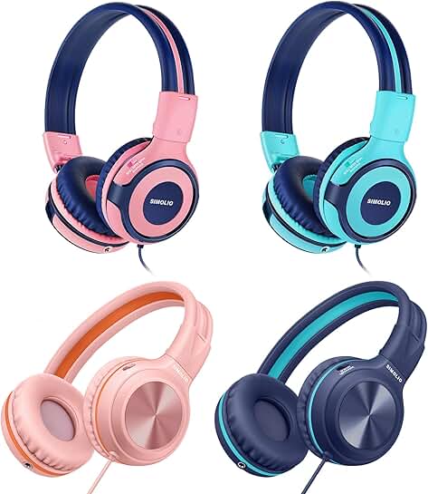 Wired Headphones for Kids and Teens, 4 Pack