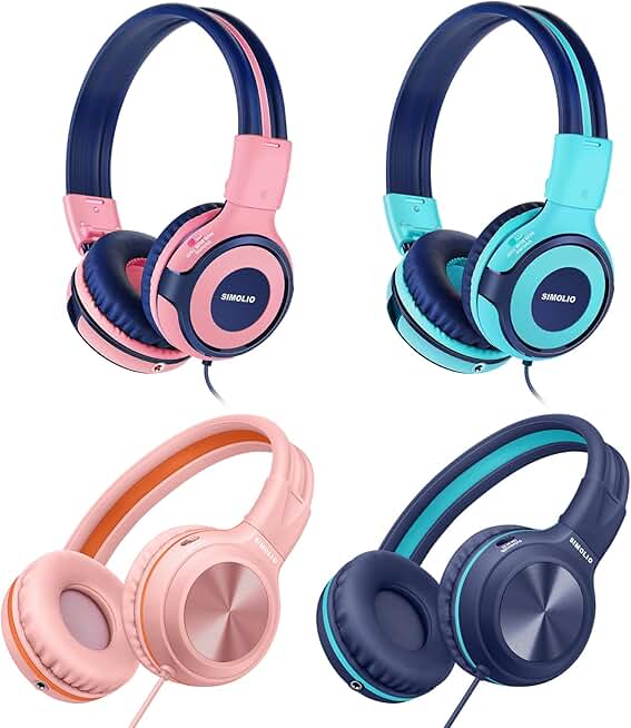 Wired Headphones for Kids and Teens, 4 Pack