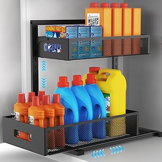Adjustable 2-Tier Under Sink Pull-Out Organizer