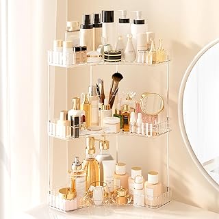 Three-Tier Corner Bathroom and Vanity Organizer