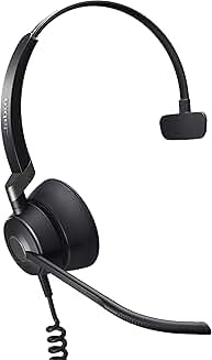 Wired Mono Headset with 3-Microphone Noise Reduction