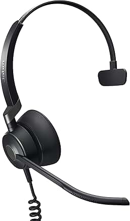 Wired Mono Headset with 3-Microphone Noise Reduction