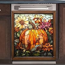 Stained Glass Pumpkin Magnet Cover for Refrigerator