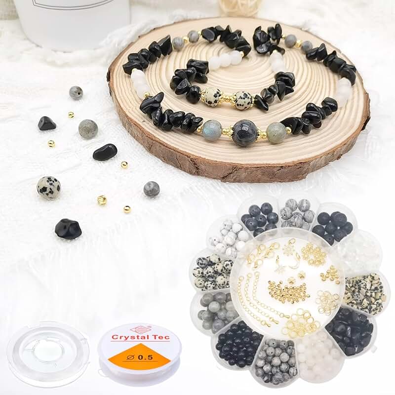 480 Pieces of Natural Crystal Beads for Jewelry Making