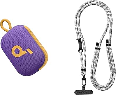Purple Bluetooth Shower Speaker with Lanyard