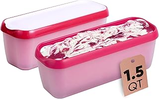 2-Pack 1.5 Quart Ice Cream Storage Containers with Lids