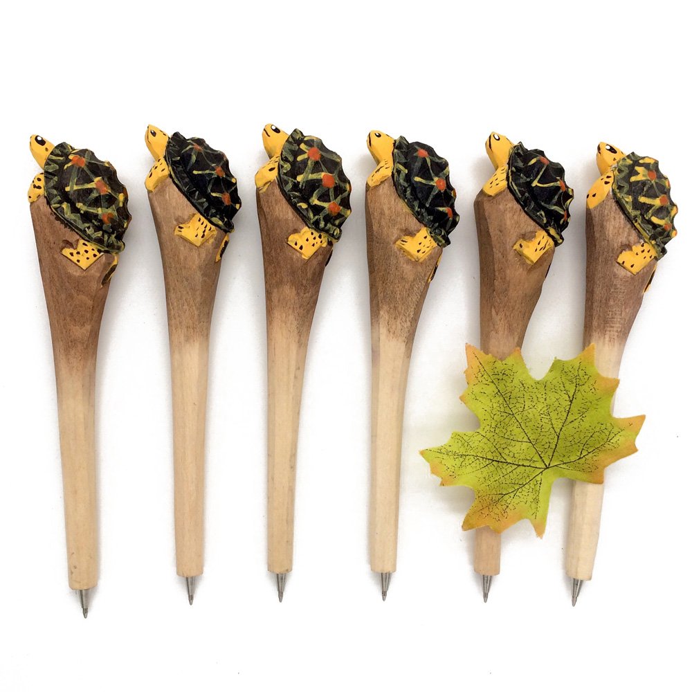 7-inch Wooden Turtle Carving Ballpoint Pen