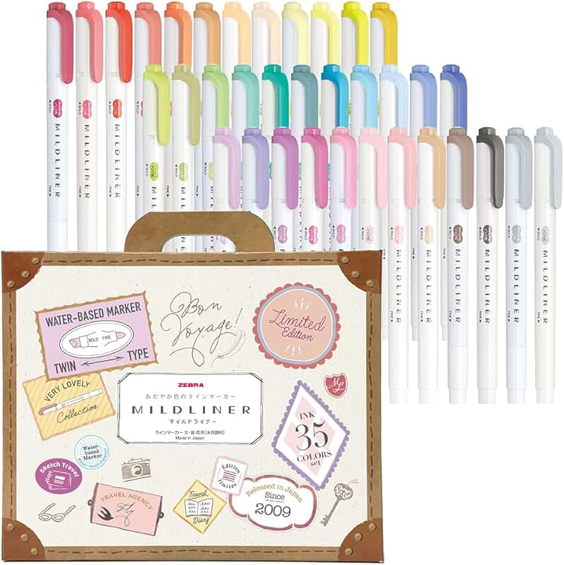 35-Color Highlighter Set with Gift Box