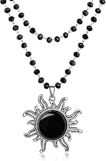 Gothic Sun Pendant Necklace for Women