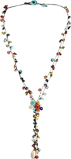 Handmade Multistrand Necklace with Colorful Stones
