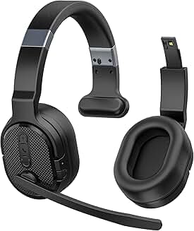 Wireless Bluetooth Headset with Noise Cancelling Microphone
