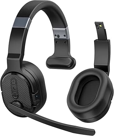Wireless Bluetooth Headset with Noise Cancelling Microphone