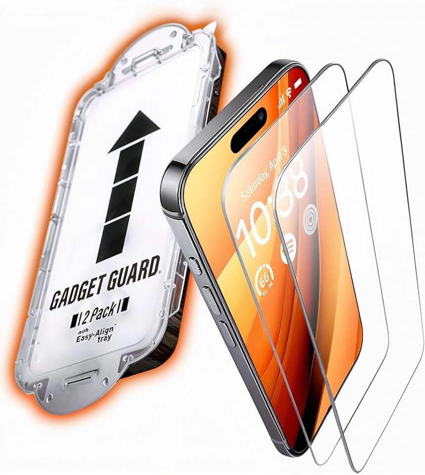 Pro-Active Shatterproof Screen Protector for iPhone 15 Plus, 2 Pack