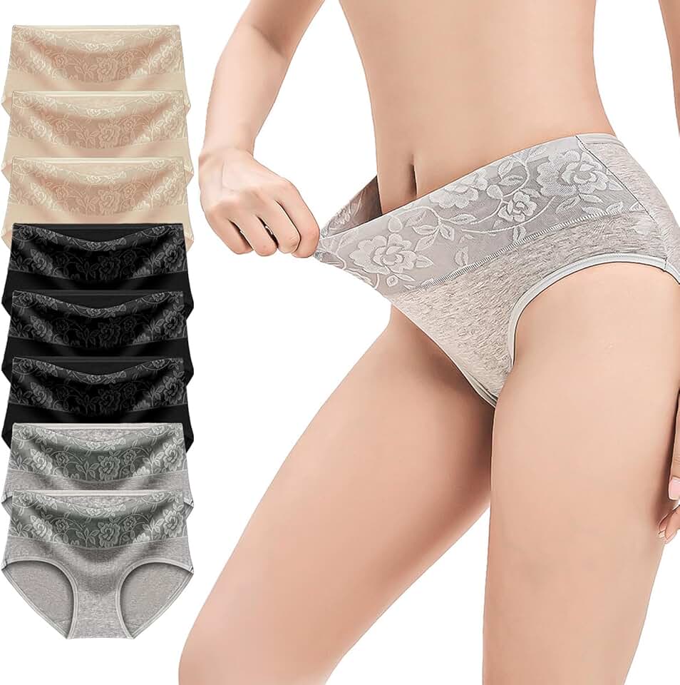 Women's Cotton High Waist Tummy Control Briefs Multipack