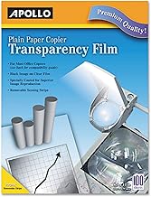 Black on clear transparency film, 100 sheets