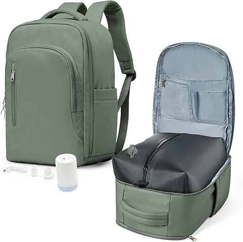 Small vacuum travel backpack with electric pump