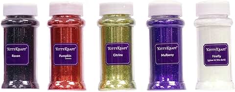 Five-Color Glitter Set for Crafts and Slime
