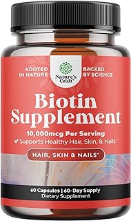 Pure Biotin 10,000 mcg for Hair, Skin, Nails
