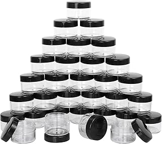 Set of 100 Small 15g Cosmetic Jars with Lids