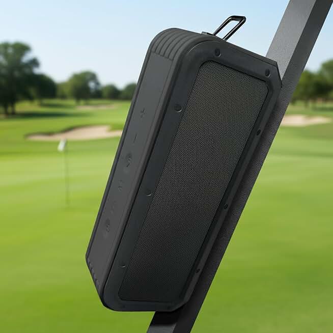 Portable Waterproof Bluetooth Golf Speaker with Deep Bass
