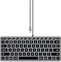 Slim wired backlit keyboard with USB-C connection