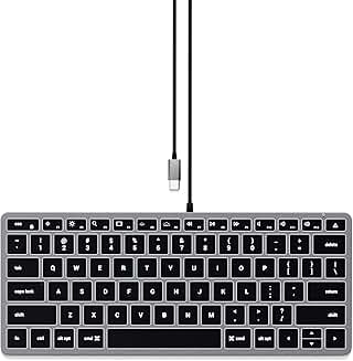 Slim wired backlit keyboard with USB-C connection
