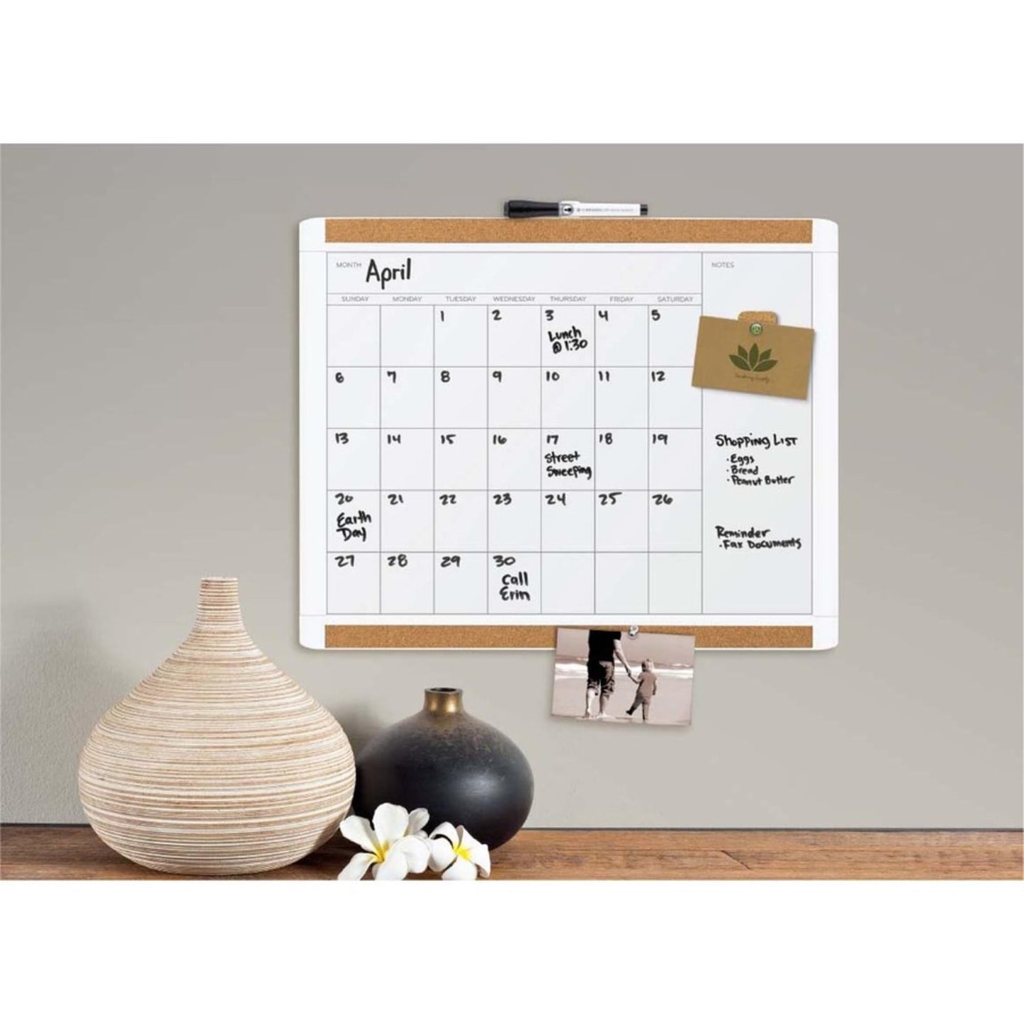 PinIt Dry Erase Board with Marker and Magnet