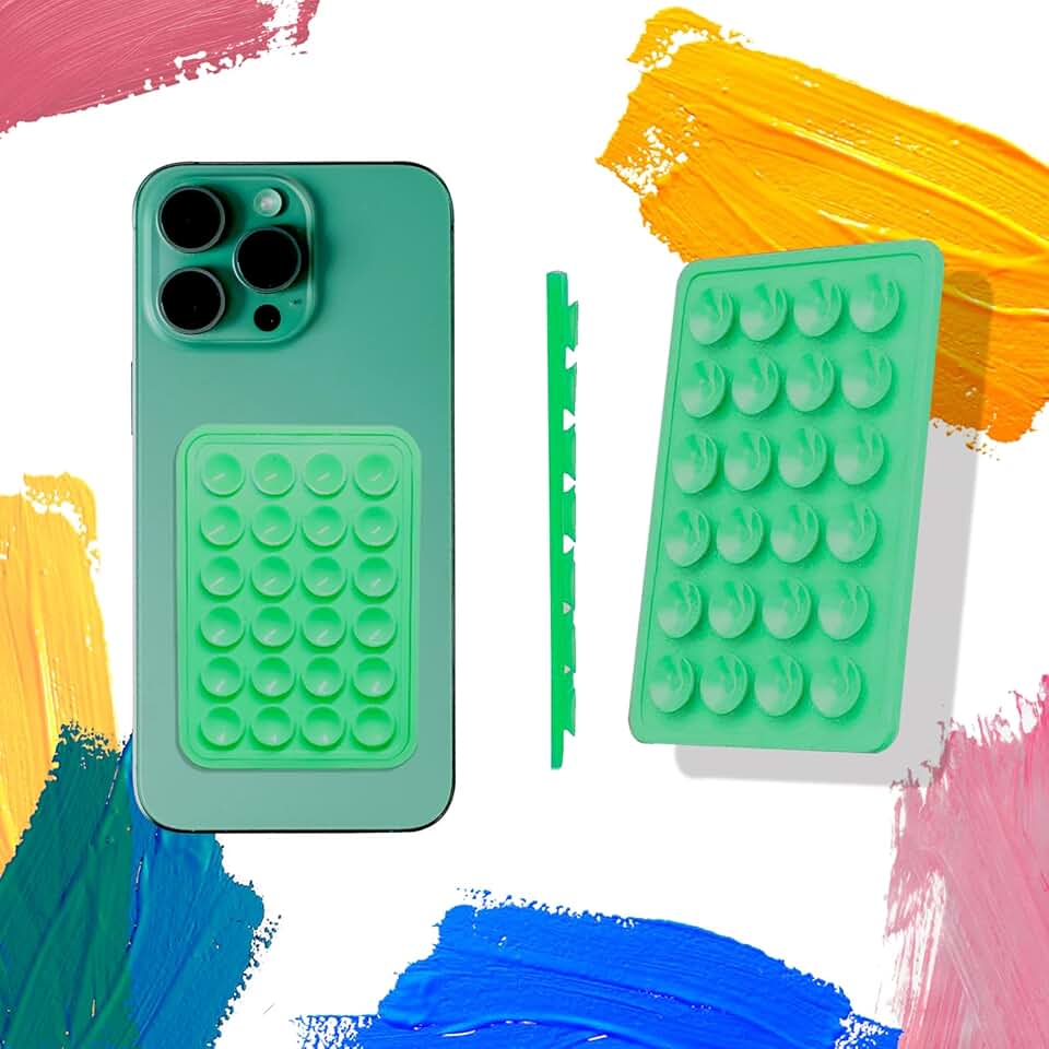 Silicone Suction Phone Mount 2-Pack in Green