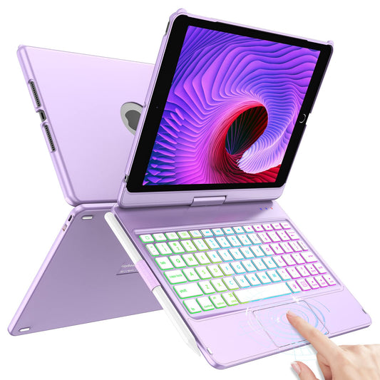 iPad 10.2/9th/8th/7th Gen Keyboard Case with Backlight and Pencil Holder