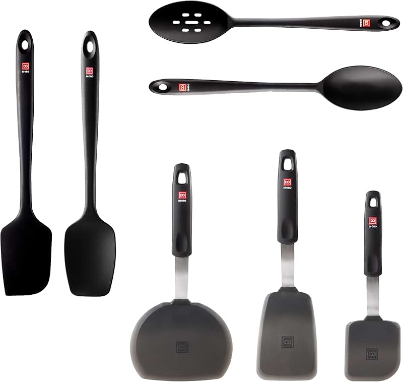 7-Piece Silicone Kitchen Utensil Set for Cooking and Baking