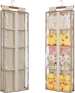 Hanging Clear Bag Organizer with Zippers