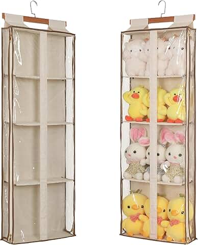Hanging Clear Bag Organizer with Zippers