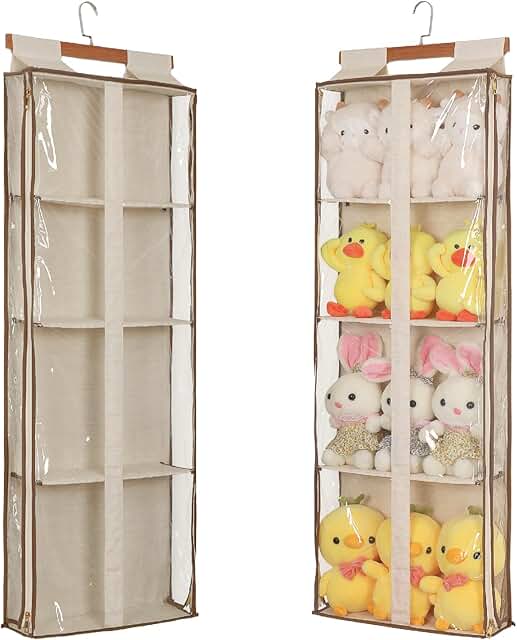 Hanging Clear Bag Organizer with Zippers