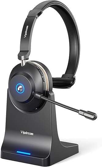Wireless Bluetooth Headset with Mic for Work