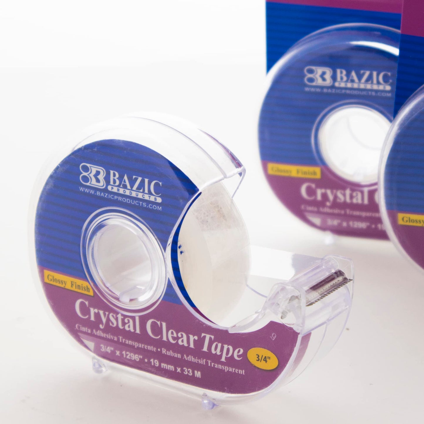 Crystal Clear Tape with Dispenser, 3/4" x 1296"